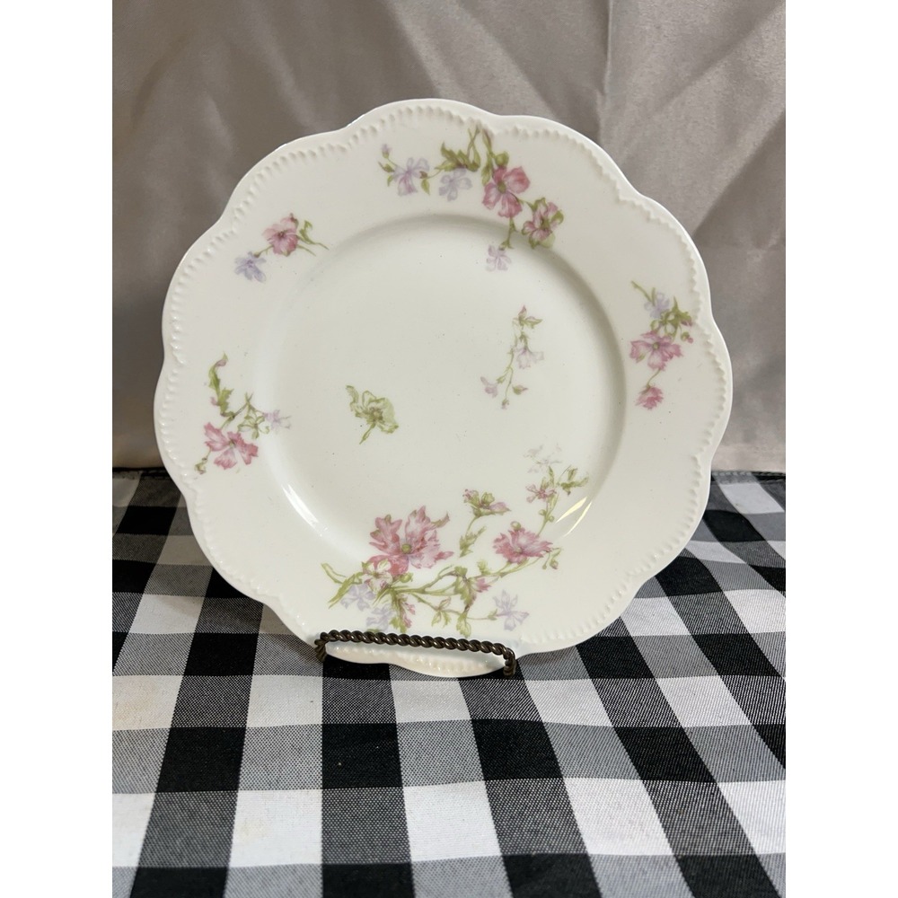 Haviland & Co. Miramar Limoges France Dessert‎ Plate 7.5" Pink Floral (1282) - Picture 2 of 4